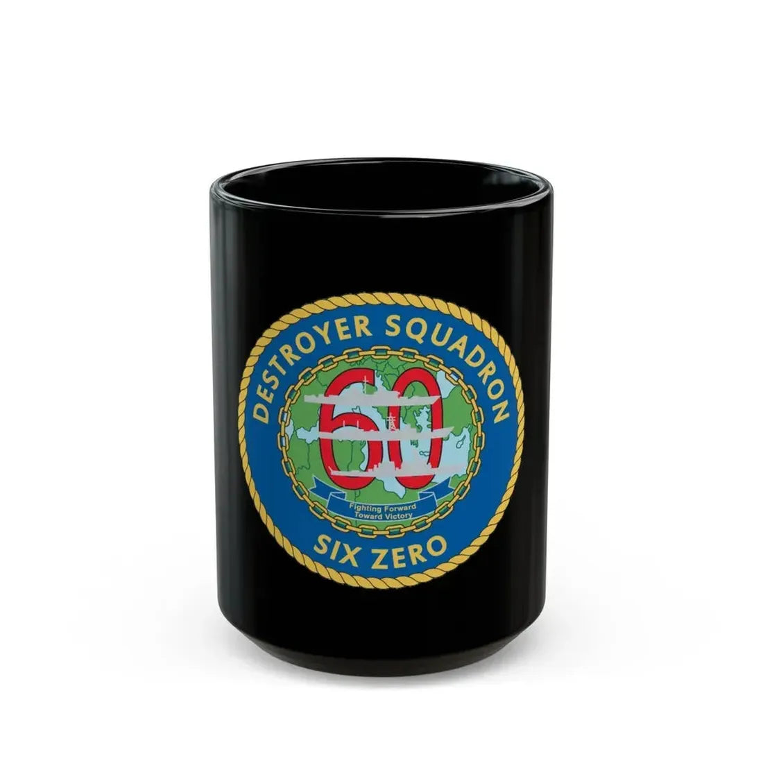 Destroyer Sq 60 v2 (U.S. Navy) Black Coffee Mug 15oz - Go Mug Yourself