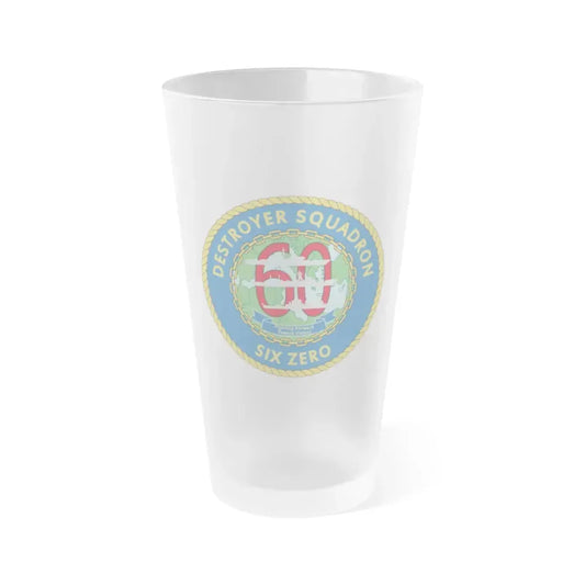 Destroyer Sq 60 v2 (U.S. Navy) Frosted Pint Glass 16oz Default Title - Go Mug Yourself
