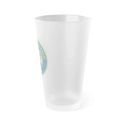 Destroyer Sq 60 v2 (U.S. Navy) Frosted Pint Glass 16oz - Go Mug Yourself