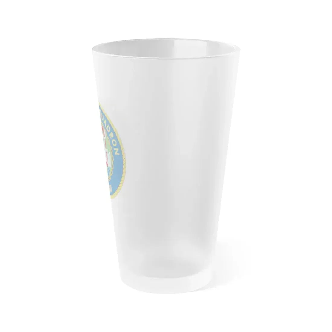 Destroyer Sq 60 v2 (U.S. Navy) Frosted Pint Glass 16oz - Go Mug Yourself