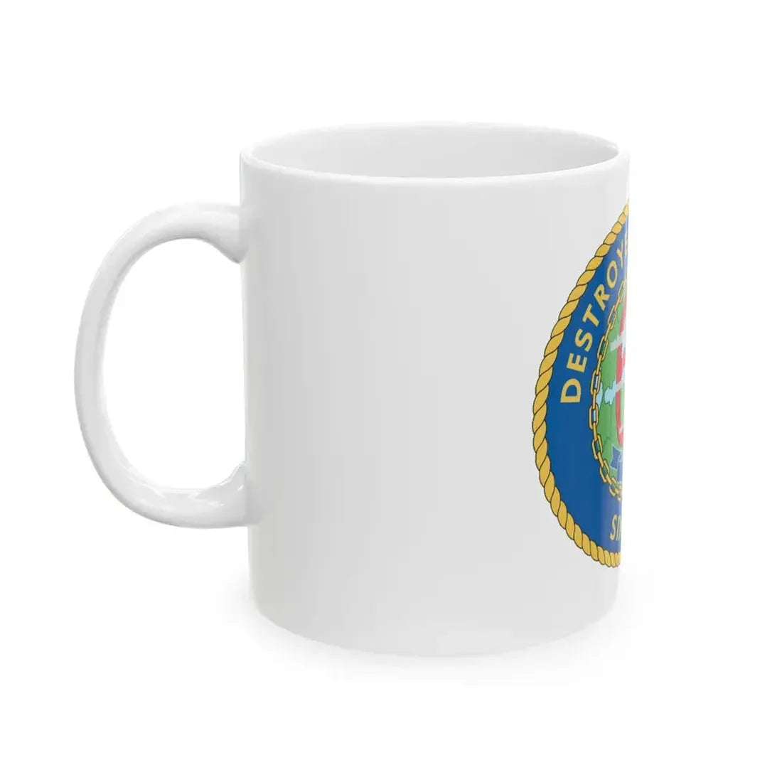 Destroyer Sq 60 v2 (U.S. Navy) White Coffee Mug - Go Mug Yourself