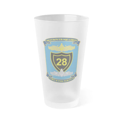 Destroyer Squadron COMDESRON 28 (U.S. Navy) Frosted Pint Glass 16oz-Go Mug Yourself