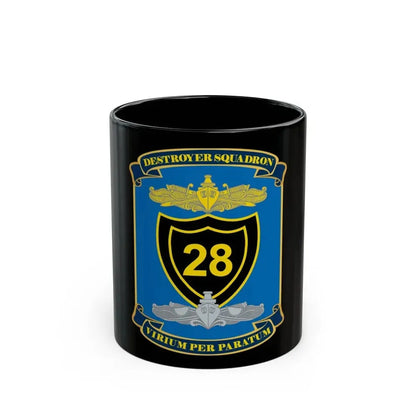 Destroyer Squadron COMDESRON 28 (U.S. Navy) Black Coffee Mug 11oz - Go Mug Yourself