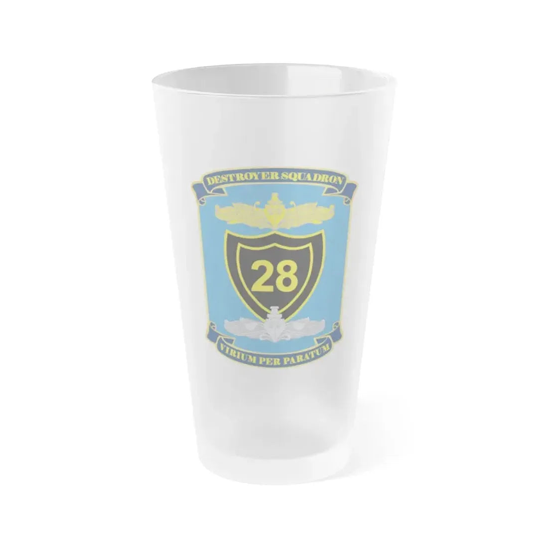 Destroyer Squadron COMDESRON 28 (U.S. Navy) Frosted Pint Glass 16oz Default Title - Go Mug Yourself