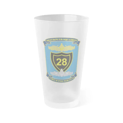 Destroyer Squadron COMDESRON 28 (U.S. Navy) Frosted Pint Glass 16oz Default Title - Go Mug Yourself