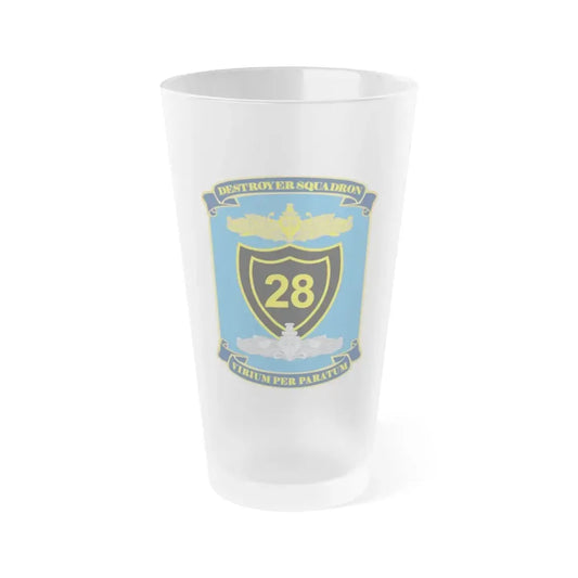 Destroyer Squadron COMDESRON 28 (U.S. Navy) Frosted Pint Glass 16oz Default Title - Go Mug Yourself