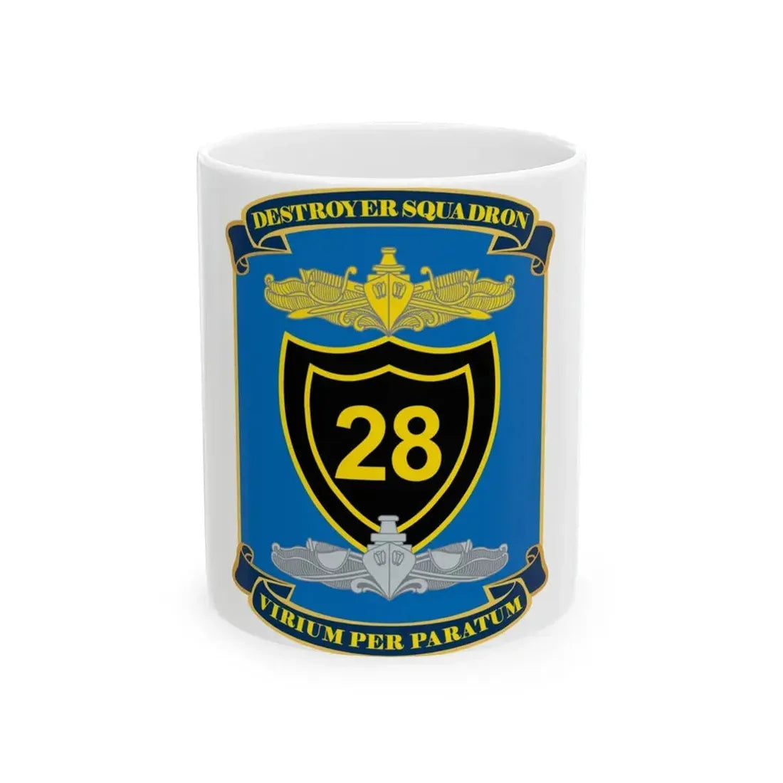 Destroyer Squadron COMDESRON 28 (U.S. Navy) White Coffee Mug 11oz - Go Mug Yourself