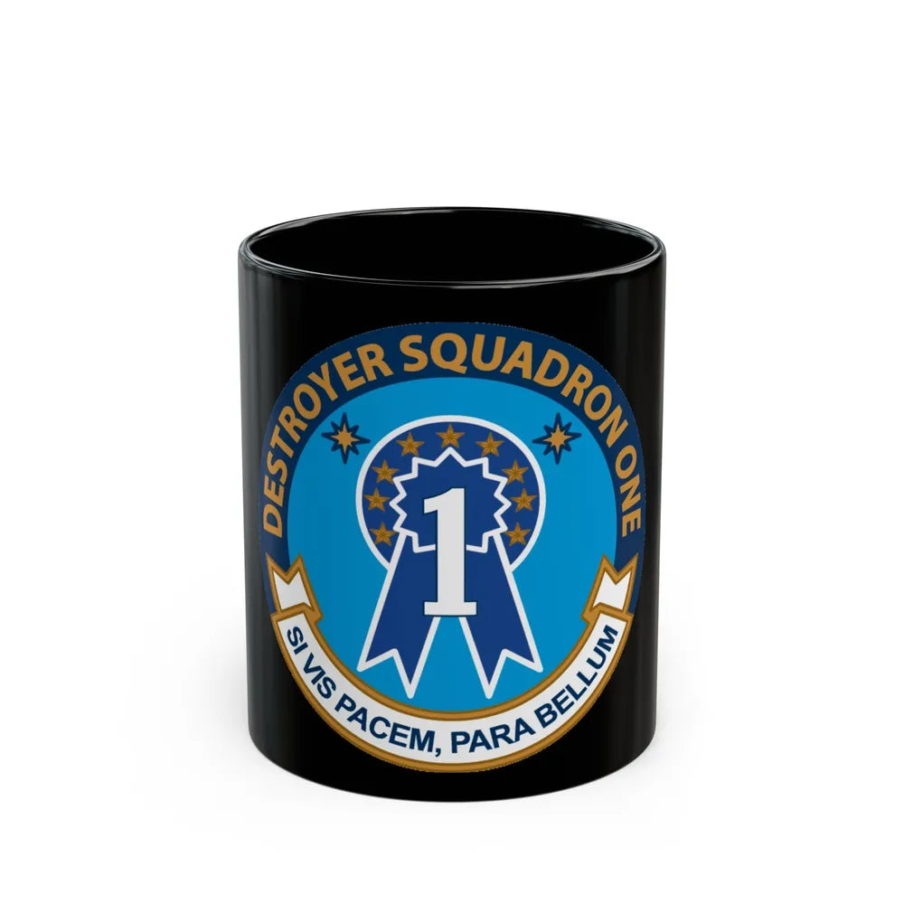 Destroyer Squadron One (U.S. Navy) Black Coffee Mug-11oz-Go Mug Yourself