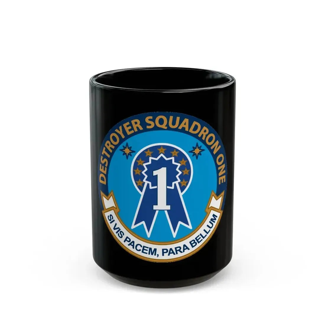 Destroyer Squadron One (U.S. Navy) Black Coffee Mug 15oz - Go Mug Yourself