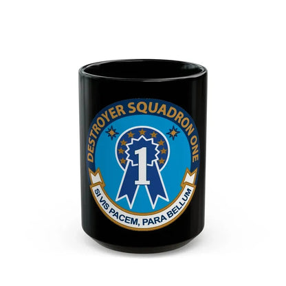 Destroyer Squadron One (U.S. Navy) Black Coffee Mug 15oz - Go Mug Yourself