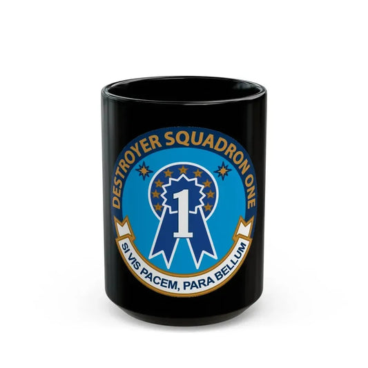 Destroyer Squadron One (U.S. Navy) Black Coffee Mug 15oz - Go Mug Yourself