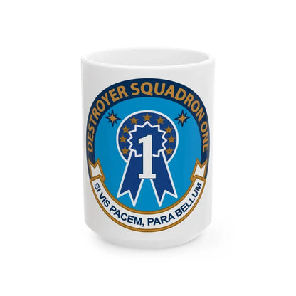 Destroyer Squadron One (U.S. Navy) White Coffee Mug 15oz - Go Mug Yourself