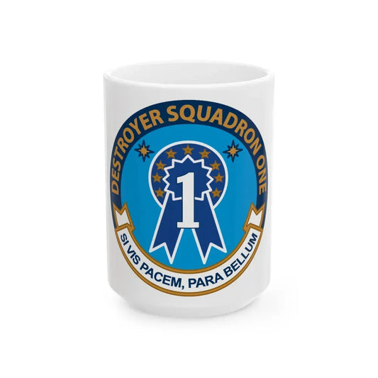 Destroyer Squadron One (U.S. Navy) White Coffee Mug 15oz - Go Mug Yourself