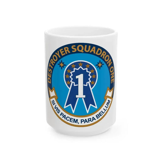 Destroyer Squadron One (U.S. Navy) White Coffee Mug 15oz - Go Mug Yourself