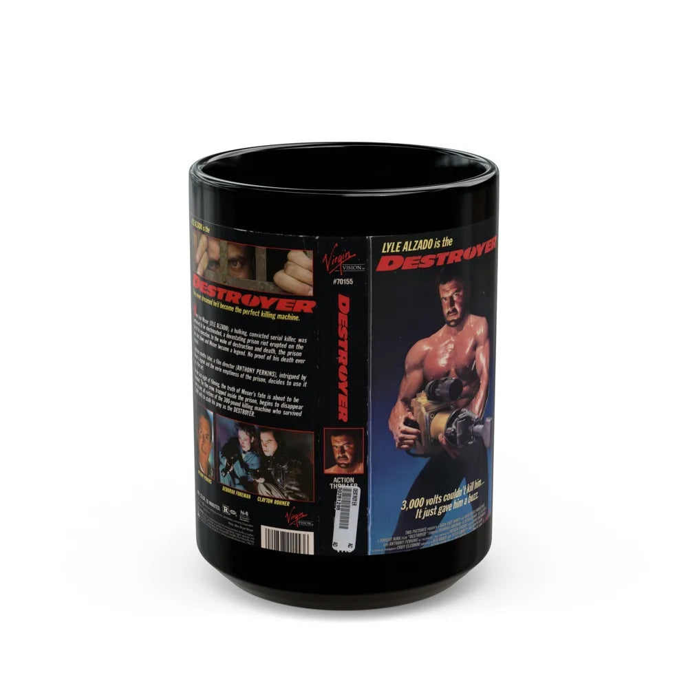 DESTROYER (VHS COVER) - Black Coffee Mug-15oz-Go Mug Yourself