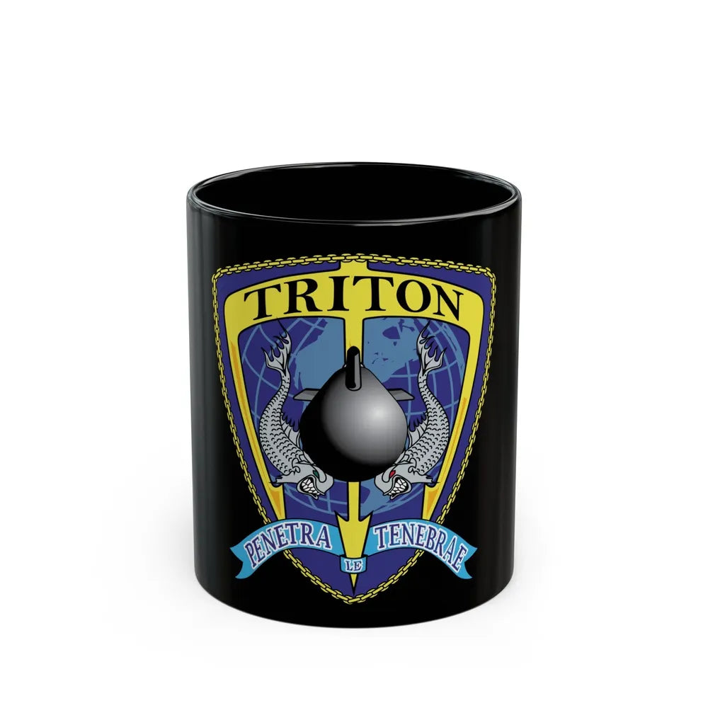 Det Triton (U.S. Navy) Black Coffee Mug-11oz-Go Mug Yourself