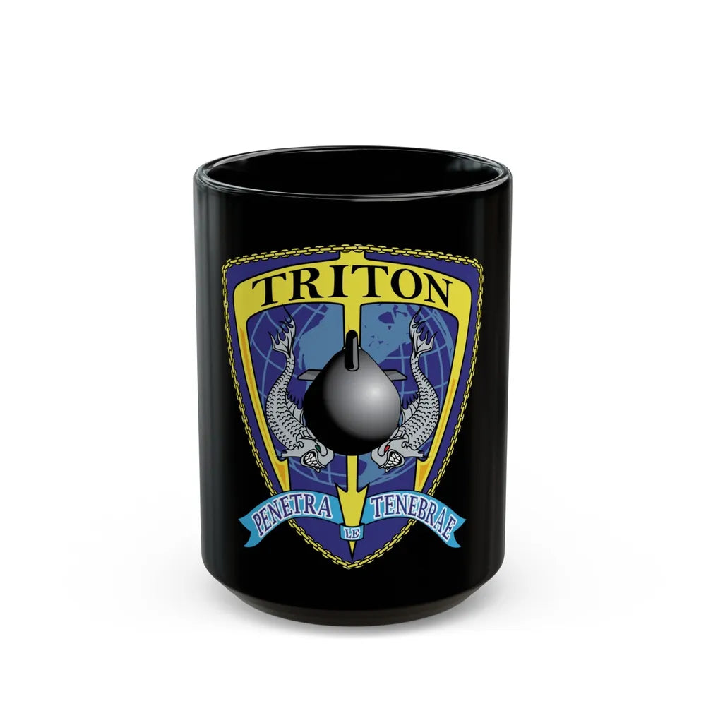 Det Triton (U.S. Navy) Black Coffee Mug-15oz-Go Mug Yourself