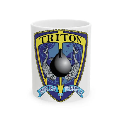 Det Triton (U.S. Navy) White Coffee Mug-11oz-Go Mug Yourself