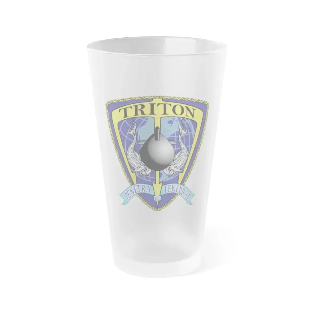 Det Triton (U.S. Navy) Frosted Pint Glass 16oz Default Title - Go Mug Yourself