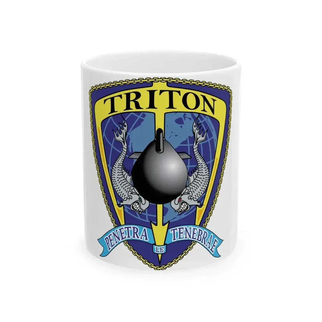 Det Triton (U.S. Navy) White Coffee Mug 11oz - Go Mug Yourself