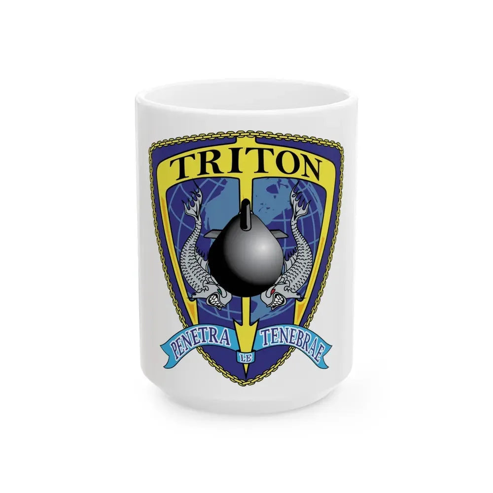 Det Triton (U.S. Navy) White Coffee Mug 15oz - Go Mug Yourself