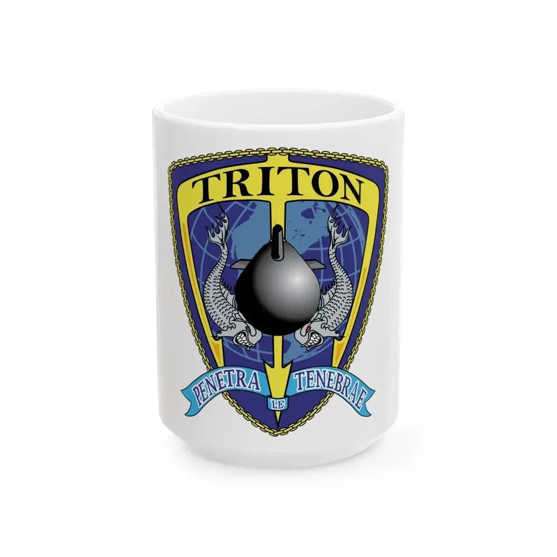 Det Triton (U.S. Navy) White Coffee Mug 15oz - Go Mug Yourself