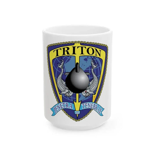 Det Triton (U.S. Navy) White Coffee Mug 15oz - Go Mug Yourself