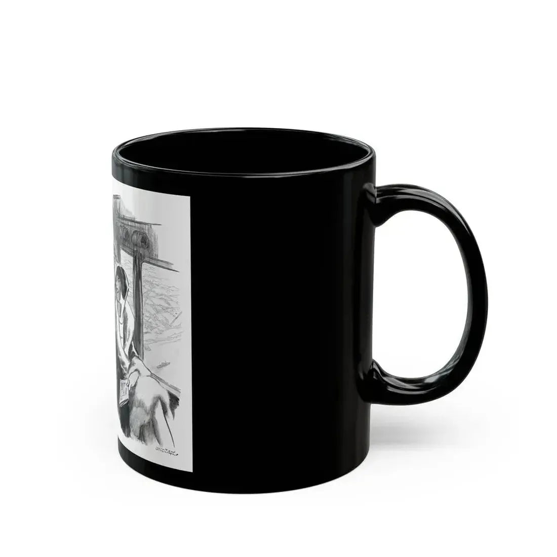 Detail from a 1928 Huntley & Palmers advertisement - Black Coffee Mug - Go Mug Yourself