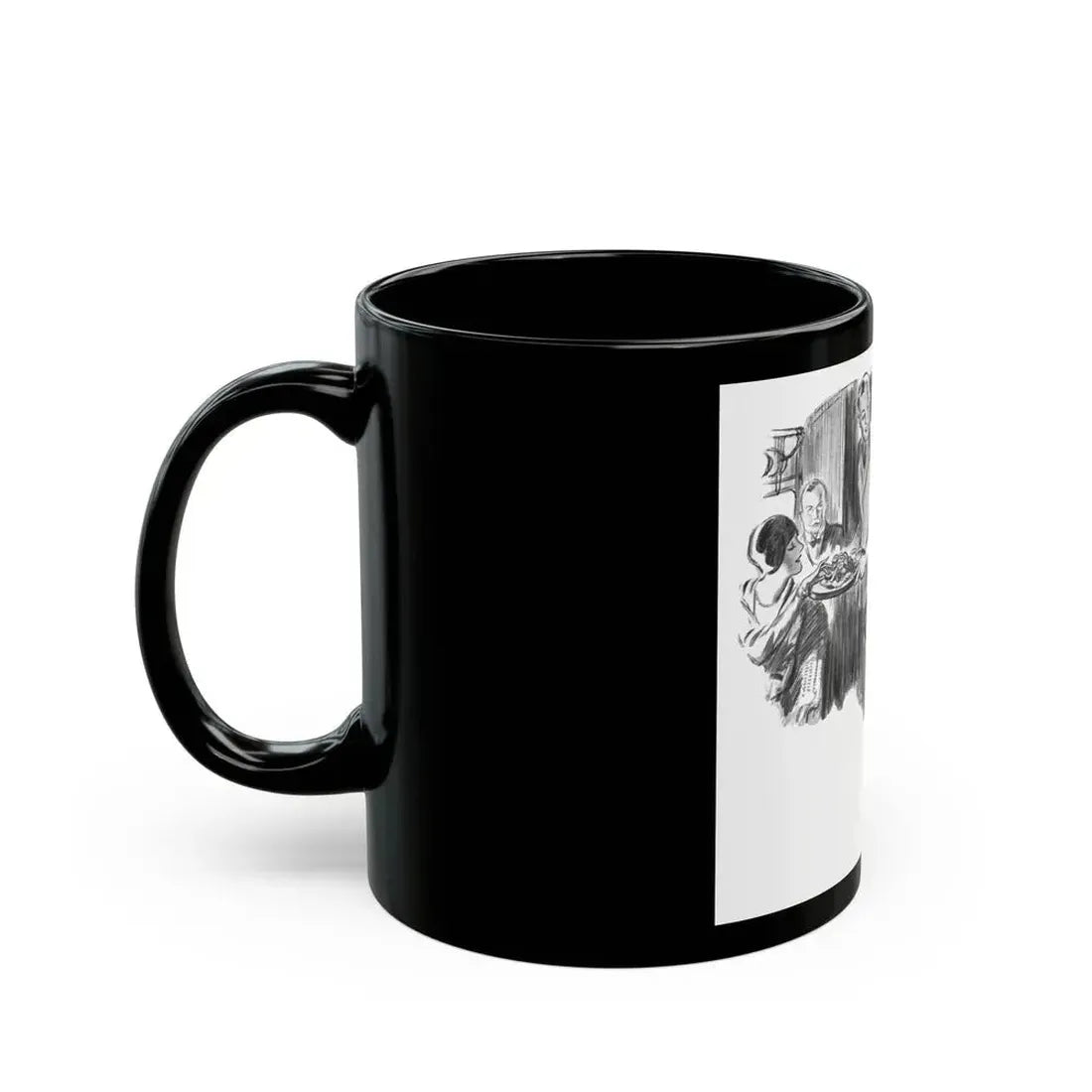 Detail from a 1928 Huntley & Palmers advertisement - Black Coffee Mug - Go Mug Yourself