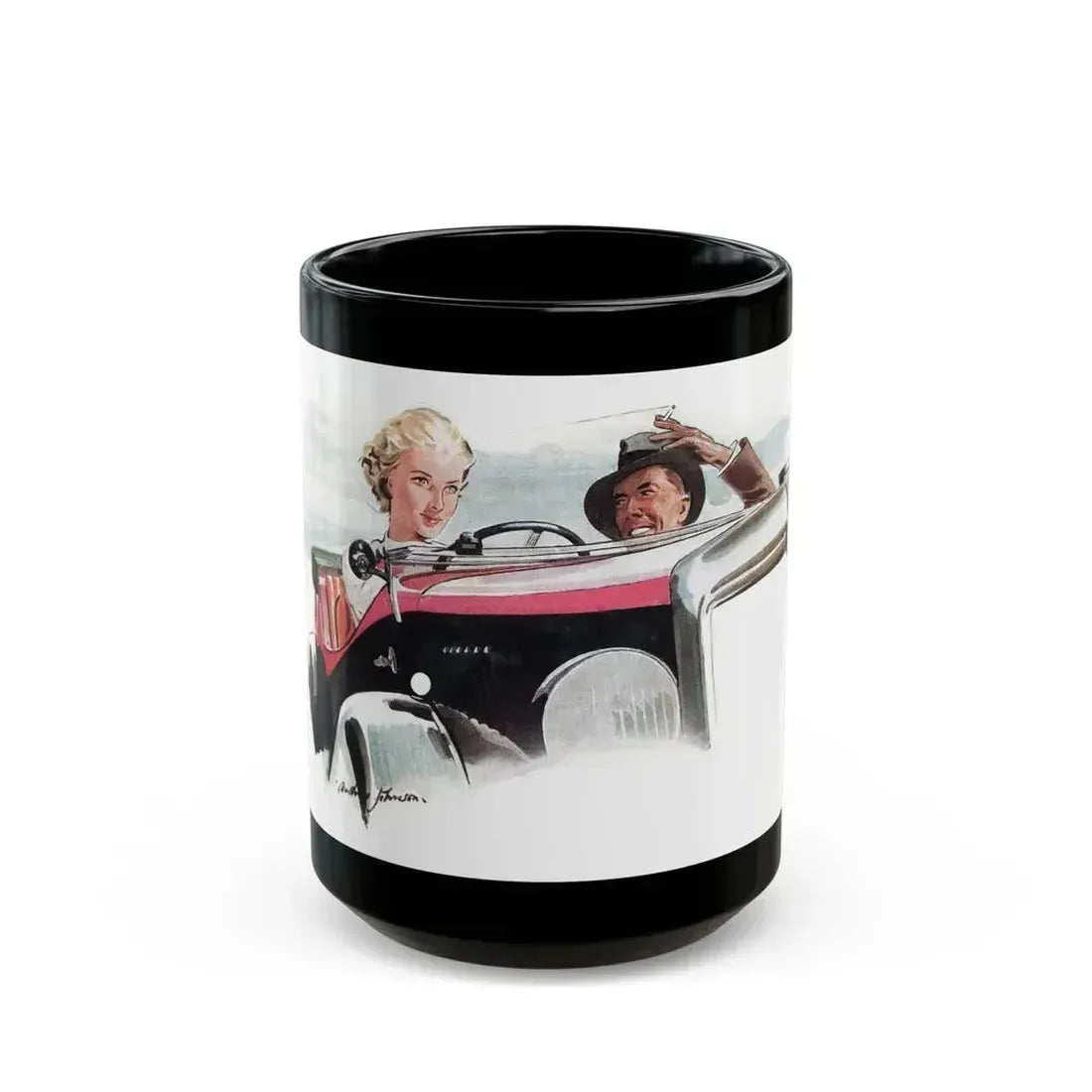 Detail from a 1935 Esso advertisement - Black Coffee Mug 15oz - Go Mug Yourself