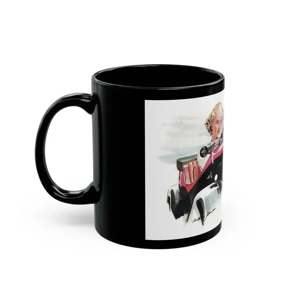 Detail from a 1935 Esso advertisement - Black Coffee Mug - Go Mug Yourself