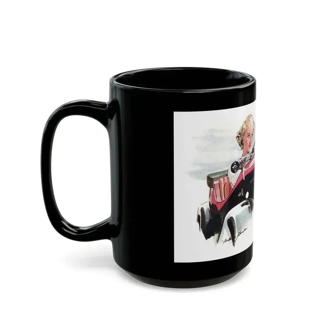 Detail from a 1935 Esso advertisement - Black Coffee Mug - Go Mug Yourself