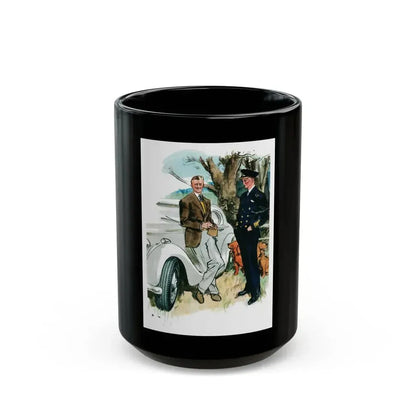 Detail from a 1946 Firestone Tyres advt - Black Coffee Mug 15oz - Go Mug Yourself