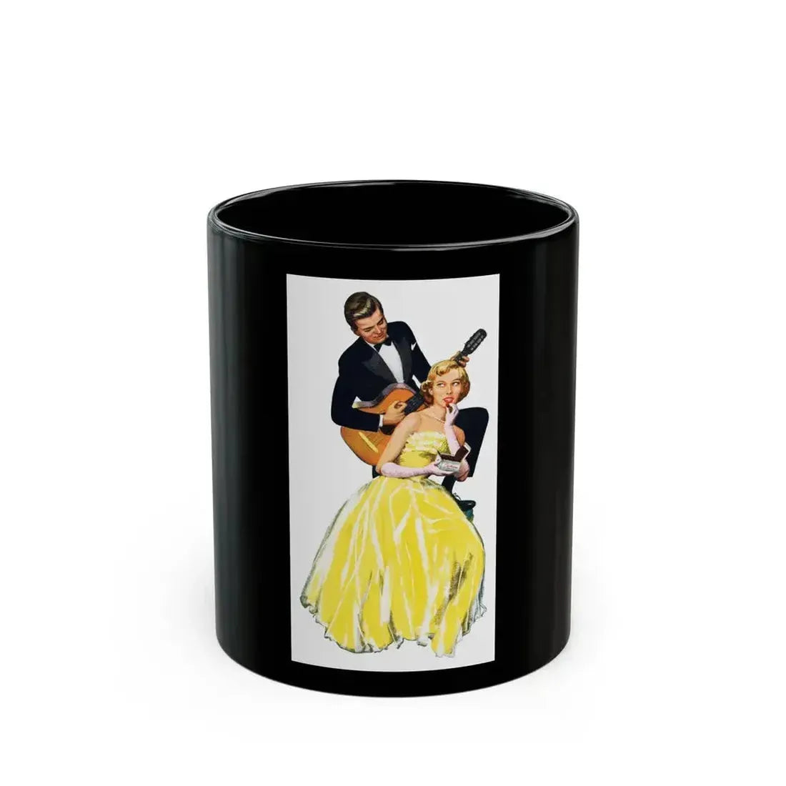 Detail from a 1951 Caley Fortune chocolates ad - Black Coffee Mug 11oz - Go Mug Yourself