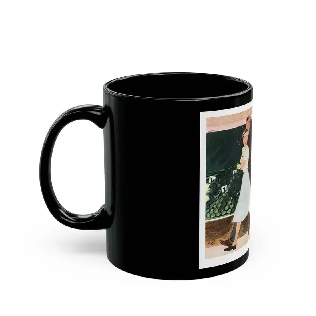 Detail from a 1951 Persil soap powder advertisement - Black Coffee Mug - Go Mug Yourself