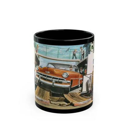 Detail from a 1954 Chevrolet advertisement - Black Coffee Mug 11oz - Go Mug Yourself