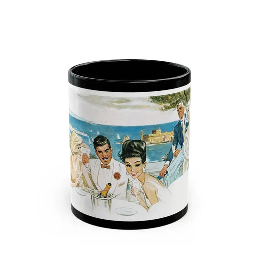 Detail from a 1964 Henkell advertisement - Black Coffee Mug 11oz - Go Mug Yourself