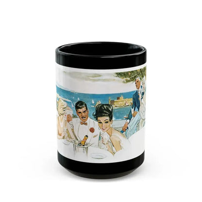 Detail from a 1964 Henkell advertisement - Black Coffee Mug 15oz - Go Mug Yourself