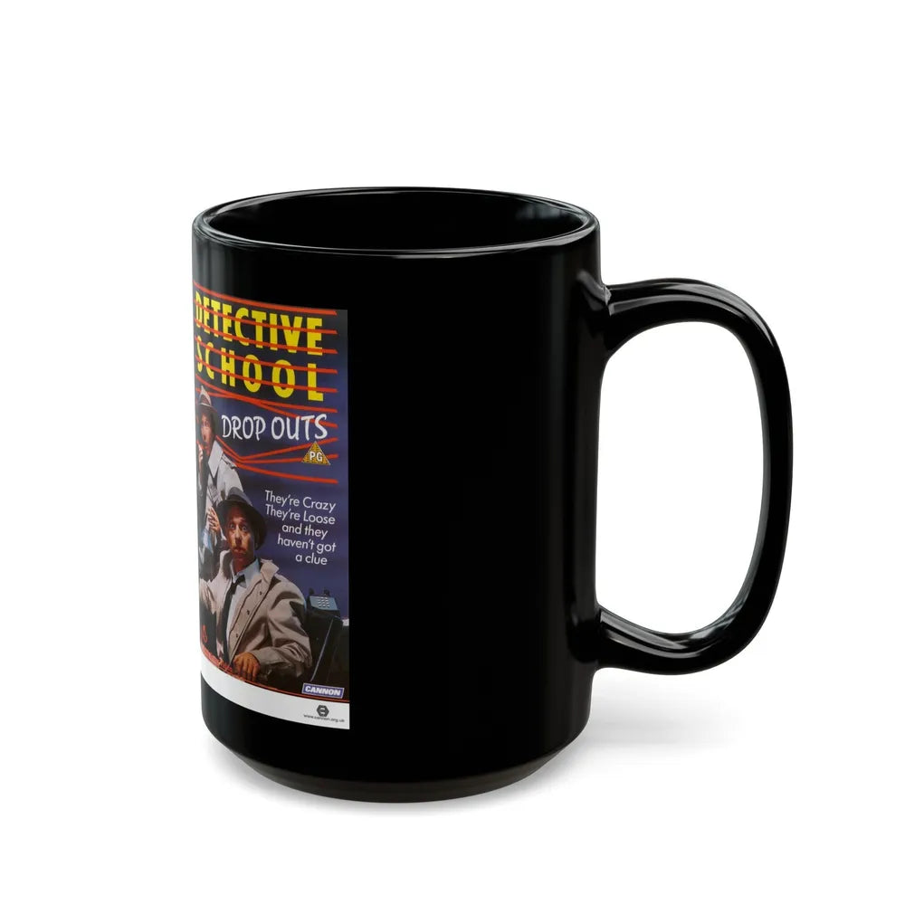 DETECTIVE SCHOOL DROP OUTS (VHS COVER) - Black Coffee Mug-Go Mug Yourself