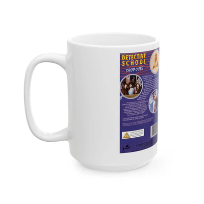 DETECTIVE SCHOOL DROP OUTS (VHS COVER) - White Coffee Mug-Go Mug Yourself