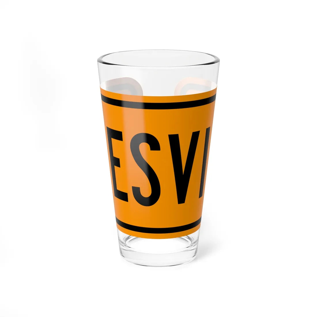 Detour plate es (Puerto Rico) (Road Sign) Pint Glass 16oz 16oz - Go Mug Yourself