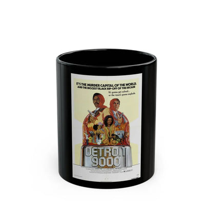 DETROIT 9000 1973 Movie Poster - Black Coffee Mug-11oz-Go Mug Yourself