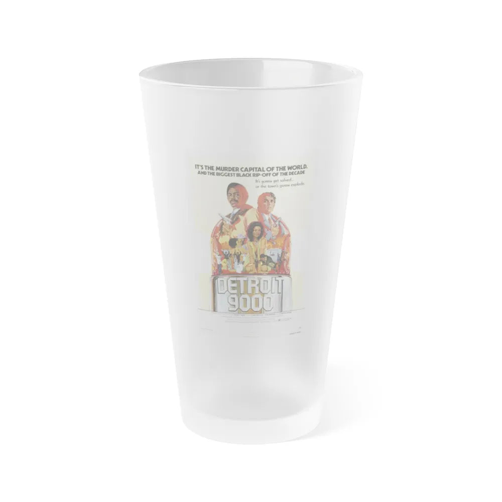 DETROIT 9000 1973 Movie Poster - Frosted Pint Glass 16oz-16oz-Frosted-Go Mug Yourself