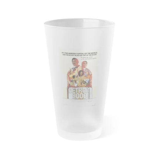 DETROIT 9000 1973 Movie Poster - Frosted Pint Glass 16oz-16oz-Frosted-Go Mug Yourself