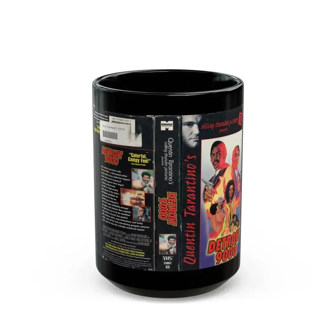 DETROIT 9000 (VHS COVER) - Black Coffee Mug 15oz - Go Mug Yourself