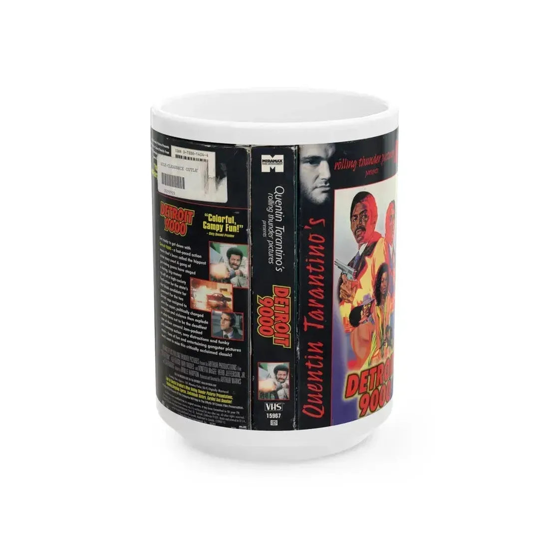 DETROIT 9000 (VHS COVER) - White Coffee Mug 15oz - Go Mug Yourself