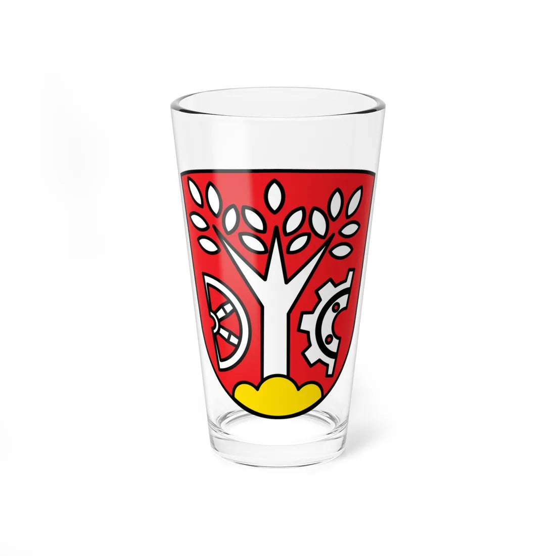 DEU Asbach-Bäumenheim COA (Germany) (Coat of Arms) Pint Glass 16oz 16oz - Go Mug Yourself