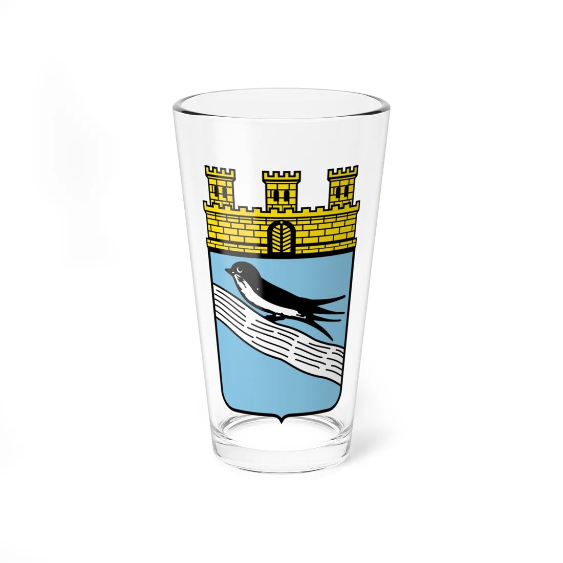 DEU Bad Schwalbach COA (Germany) (Coat of Arms) Pint Glass 16oz 16oz - Go Mug Yourself