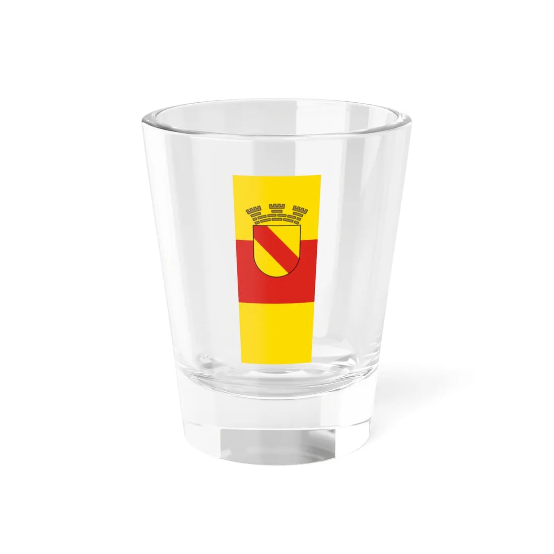 DEU Baden-Baden Flag vertical (Germany) Shot Glass 1.5oz 1.5oz - Go Mug Yourself