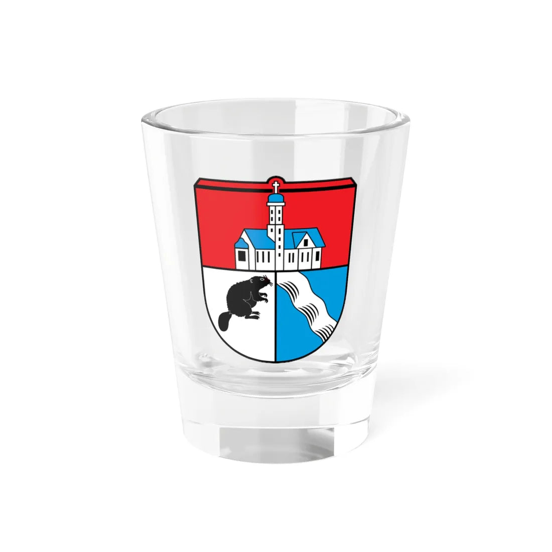 DEU Biberbach COA (Germany) (Coat of Arms) Shot Glass 1.5oz 1.5oz - Go Mug Yourself
